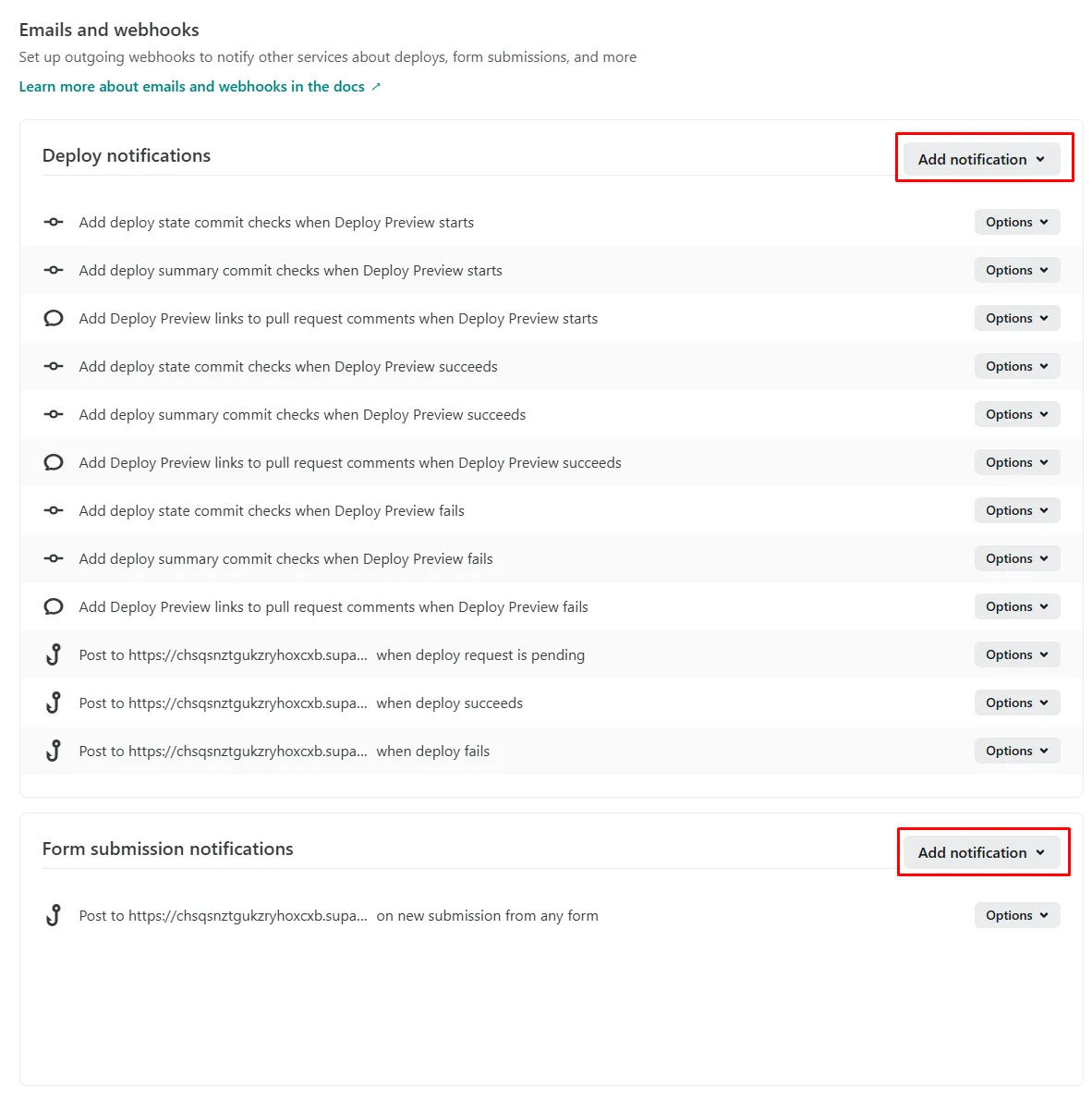 Añadir notificaciones de Netlify a AlertHub